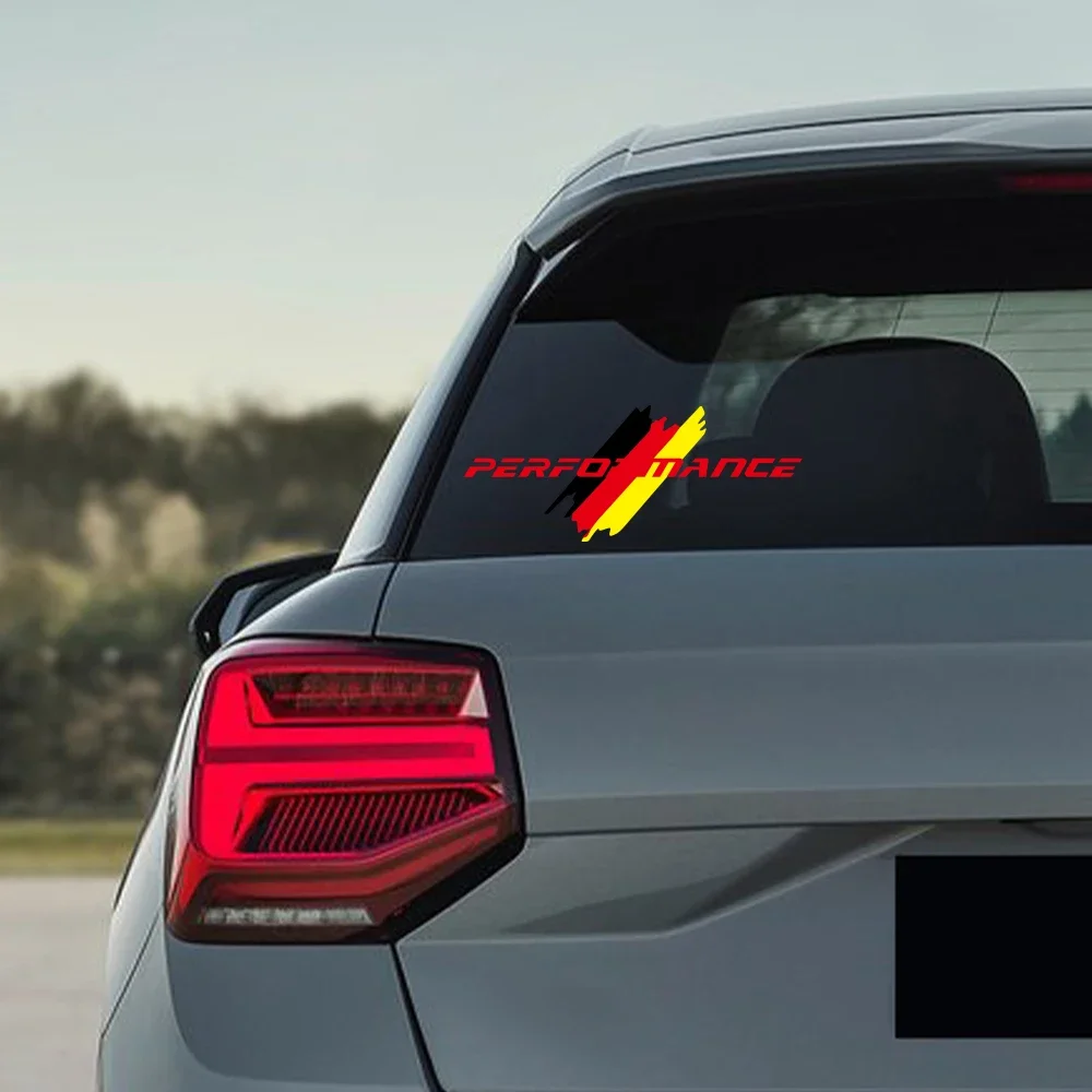 German Flag Striped Sticker Performance Vinyl Decal Car Decoration For Audi A3 S3 A4 A5 TT A6 S6 A7 Q3 Q5 Q7 Q8 E Tron GT A1 RS3