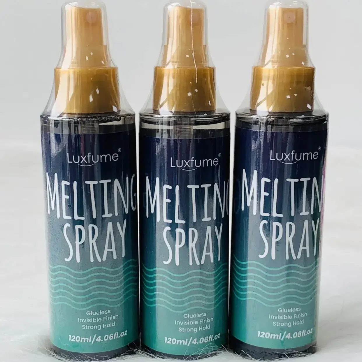 Lace Melting Spray, 120ml Lace Tint Spray for Lace Wedge, Strong Natural Finish Hold with Wig Install Accessories Control for Wi
