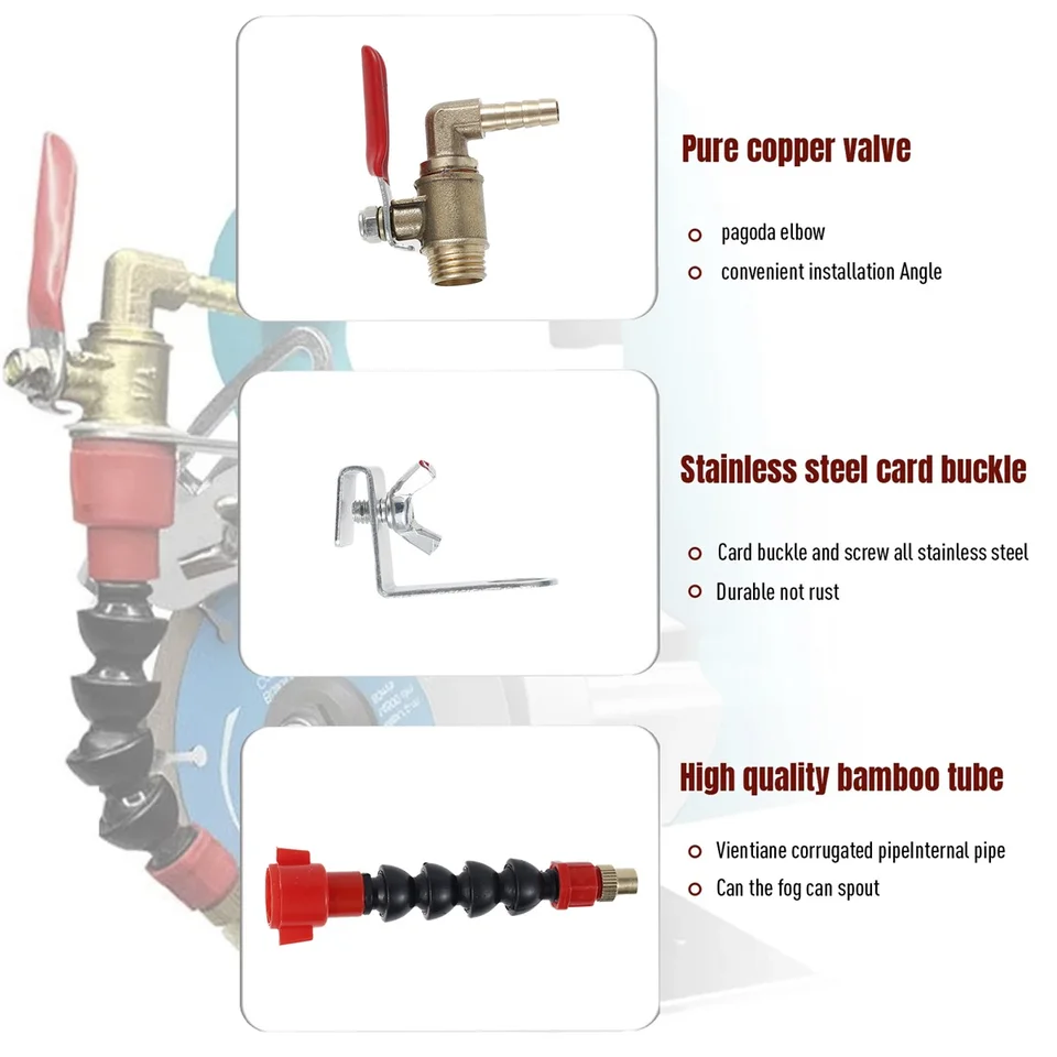 Pulvérisateur d'eau pour machine de découpe, collecteur de poussière à haute efficacité facile à installer, système de dépoussiérage, liquide de refroidissement, brumisation, anti-poussière, pour