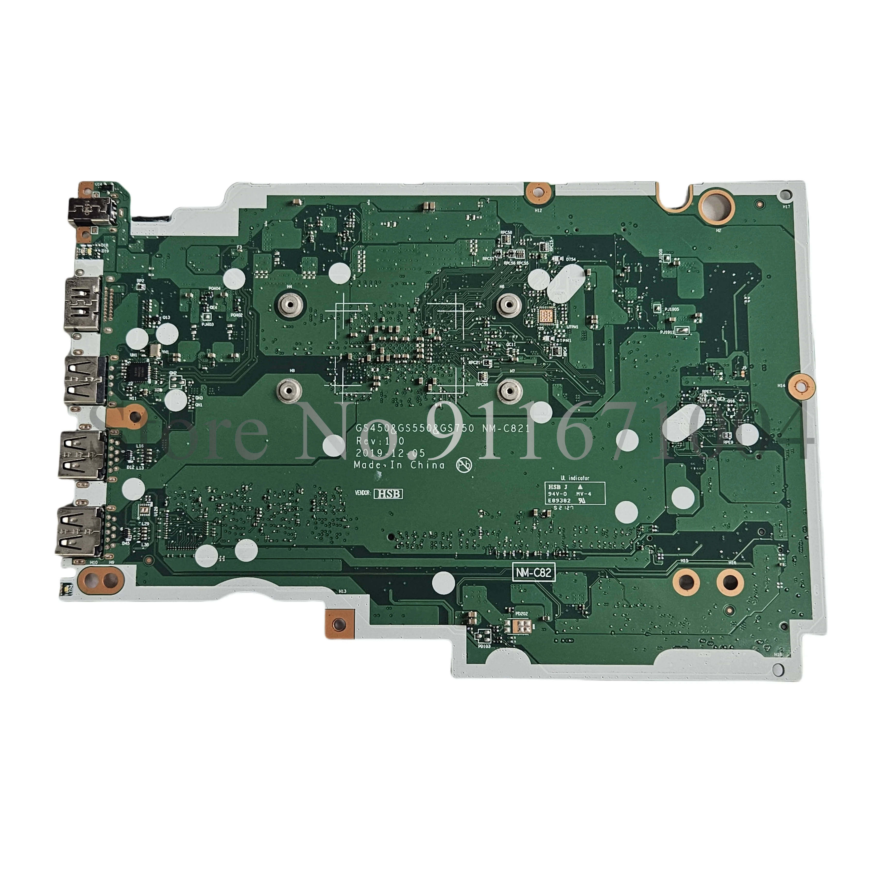 NMC821 NM-C821 For Lenovo IdeaPad 3 15ADA05 Laptop Motherboard With AMD 3020U R3-3250U R5-3500U R7-3700U CPU 4GB-RAM