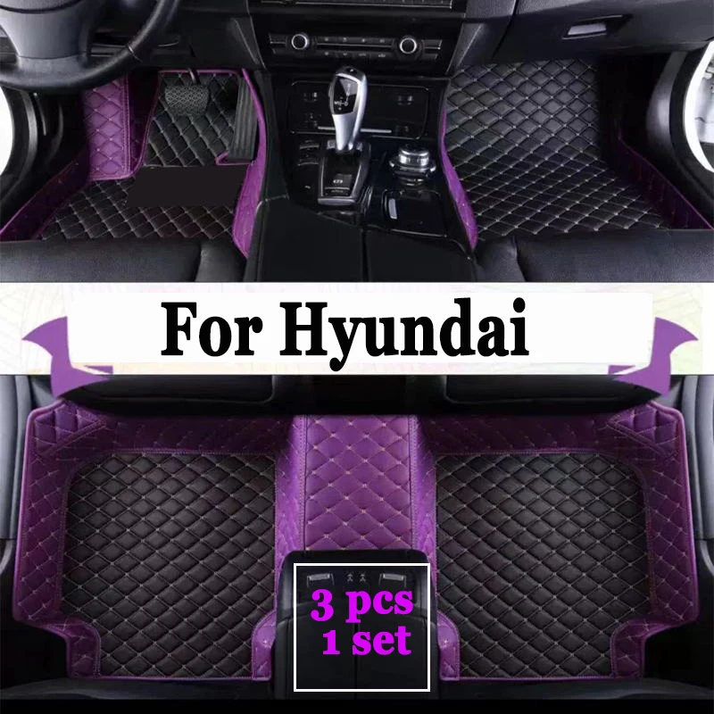 

Автомобильный коврик на заказ для Hyundai Santa Fe 5 Seat 2013-2023 2010-2012 Azera 2011-2017 аксессуары для интерьера искусственная кожа