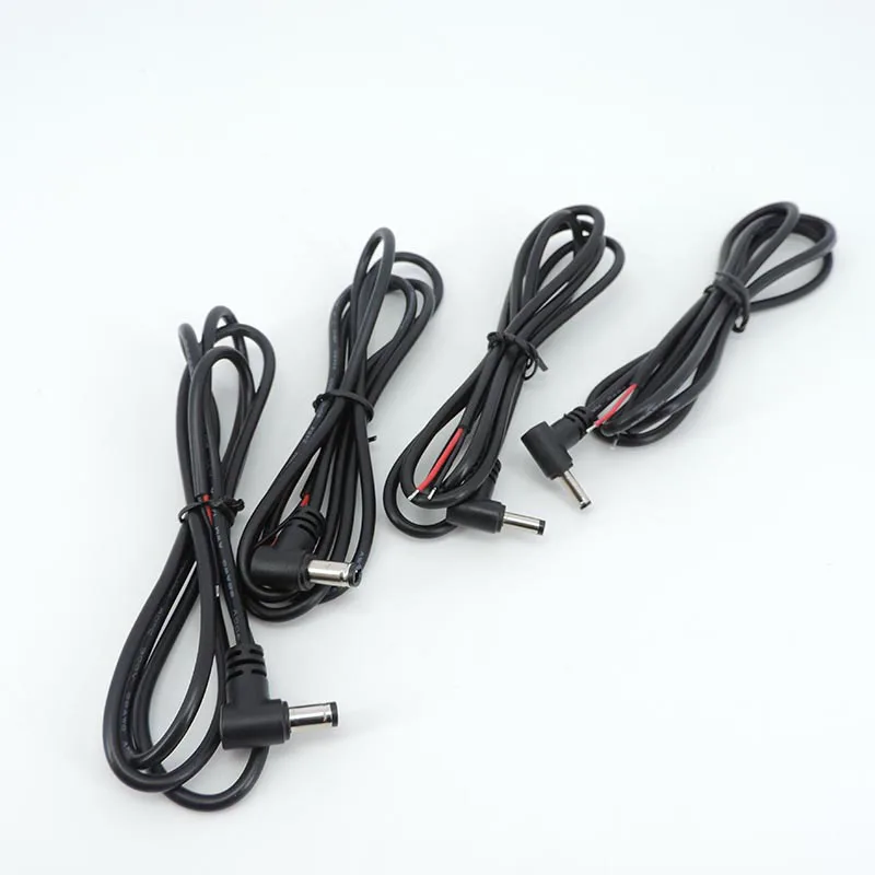 Rechter Engel 1m Gleichstrom kabel 4,0x1,7 3,5x1,35mm 5,5x2,1mm 2,5mm Stecker Buchse Verlängerung kabel 22awg Kabelst ecker für CCTV