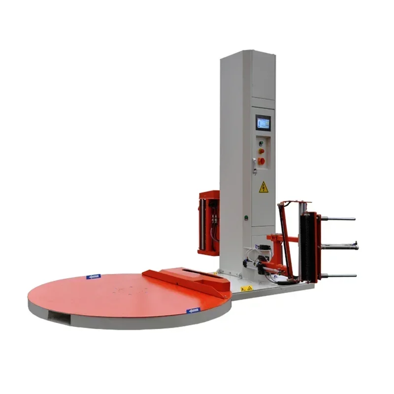 Pre-stretch Ratio 250% Full Automatic Cutting Films Clamp Film Turntable Custom Packaging Stretch Film Pallet Wrapping Machine