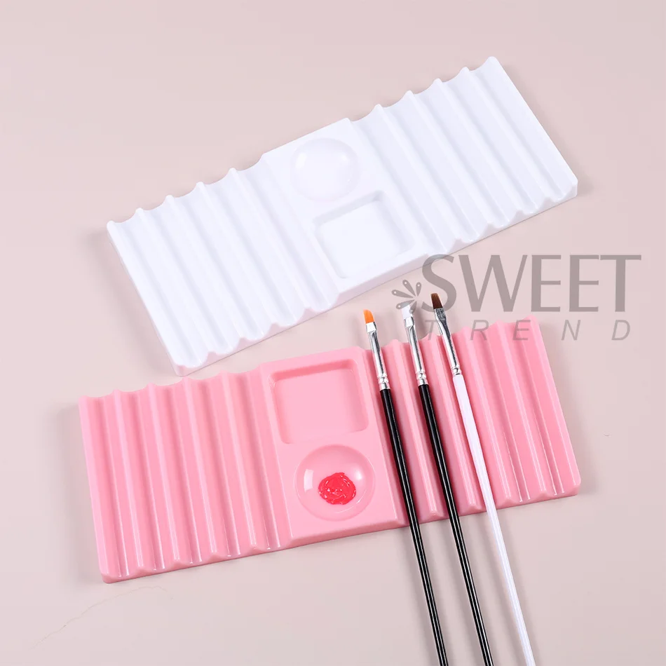 1/2 Stück Dual-Form-Halter aus Kunststoff für Nagelkunstwerkzeuge, Nagelpinselhalter, Aufbewahrung für Nagelverlängerungsformen, Palette-Werkzeuge – Detail 4