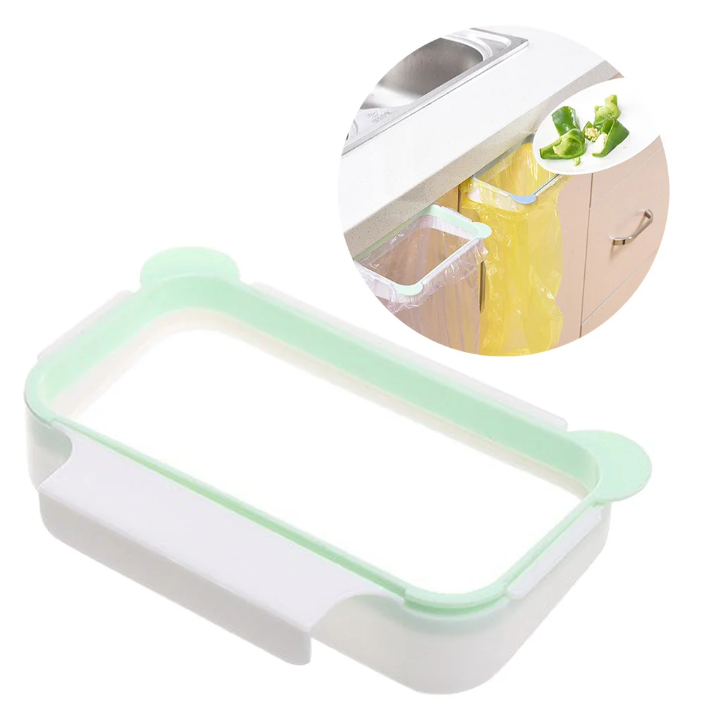 

Kitchen Hanging Rack Green Thick Pp Material Door Back Mount Garbage Bag Holder For Home Office Trash Organizer Plastic