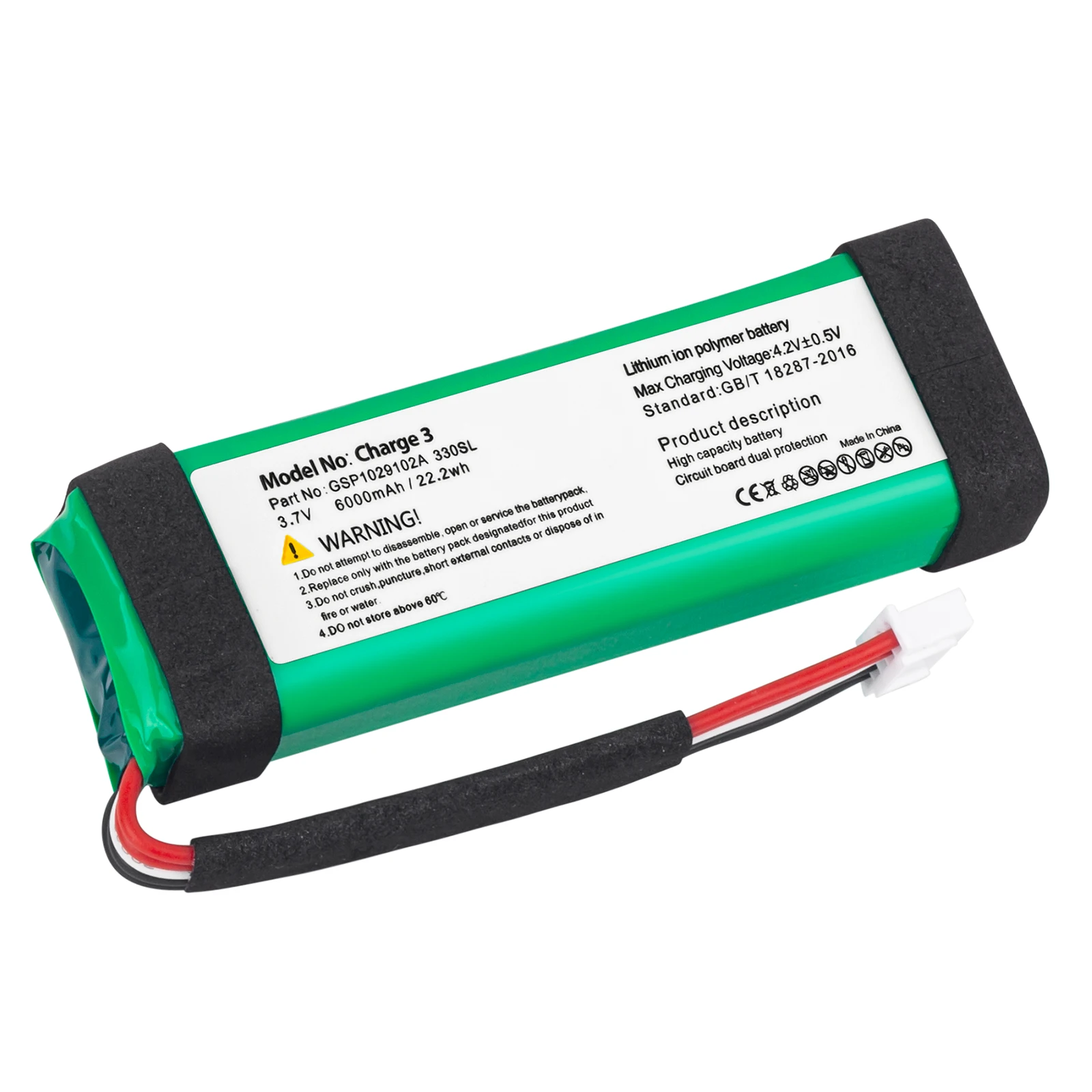 3.7v 6000mah Real capacity 100% New For JBL charge 3 GSP1029102A Wireless Bluetooth audio battery