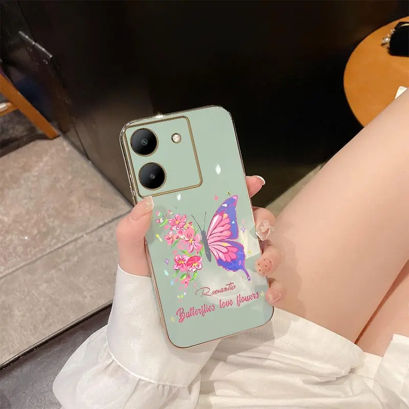 7 Taichi Romantic Butterfly Luxury Plating Phone Case For Infinix Smart 6HD 6 4 4C Zero XNeo XPro X 20 Hot 20 12 11 10 9 Cover