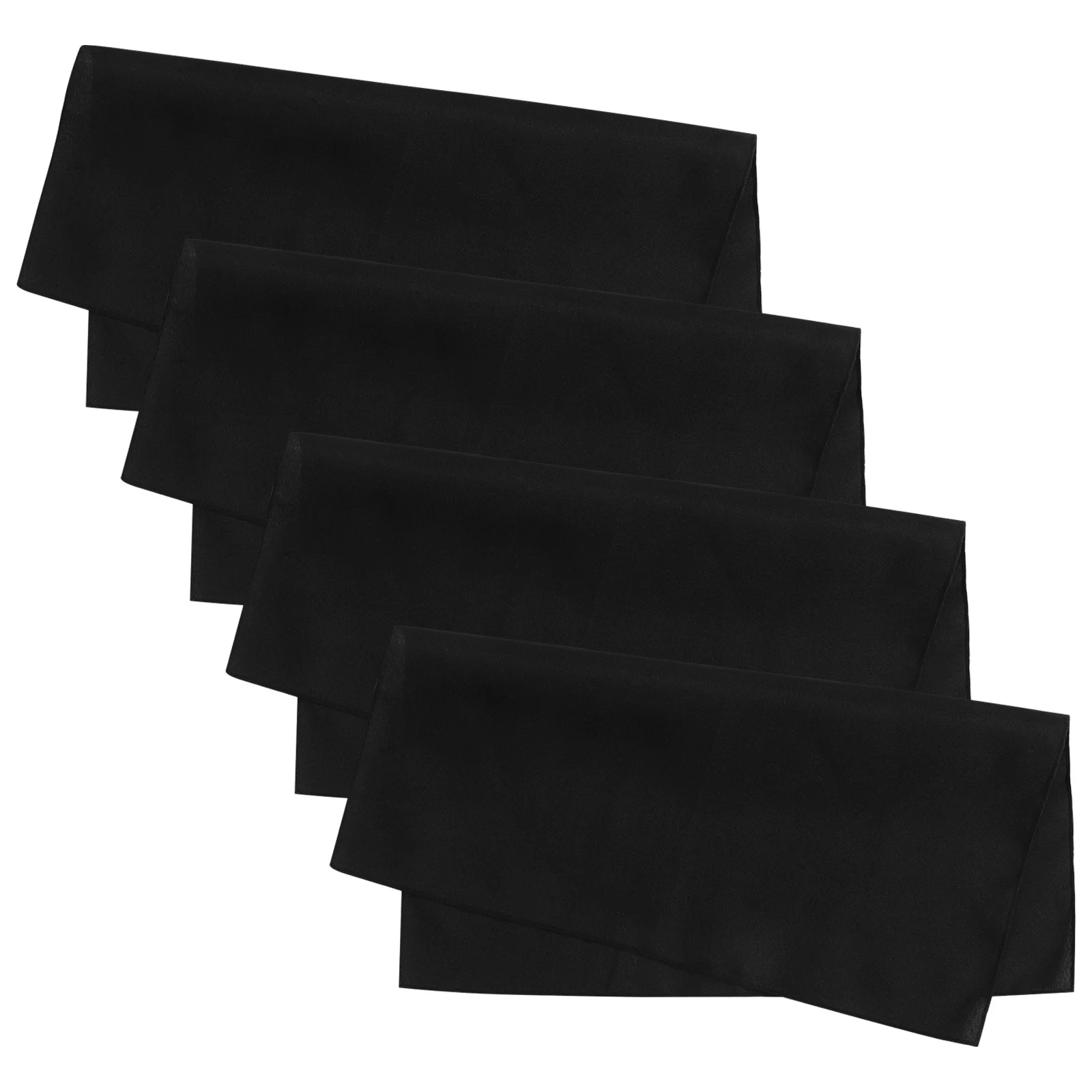 

4Pcs Black Cloth Napkins 17x17inch Polyester Washable Fabric Napkins Reusable for Wedding Party Banquet Table Setting