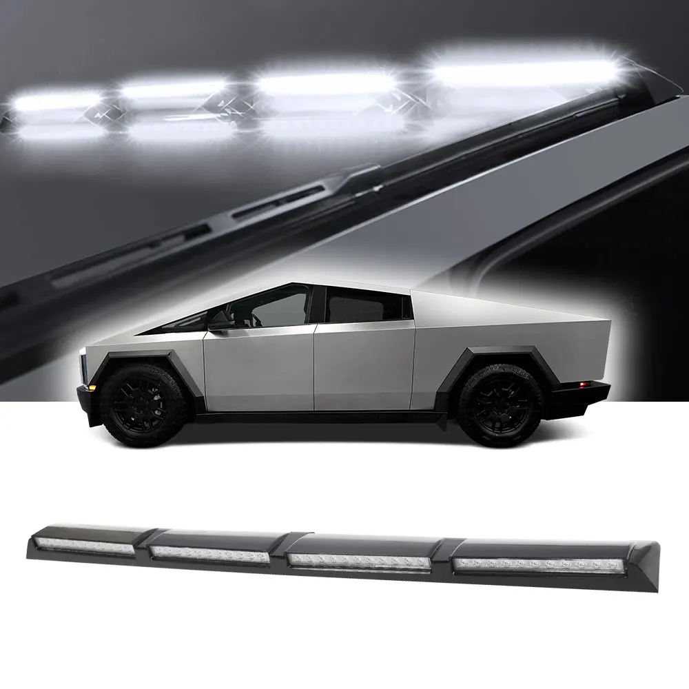 Top Roof LED Light Cap with Daytime Running Lights (DRL) Compatible with 2024 2025 2026 Tesla cybertruck