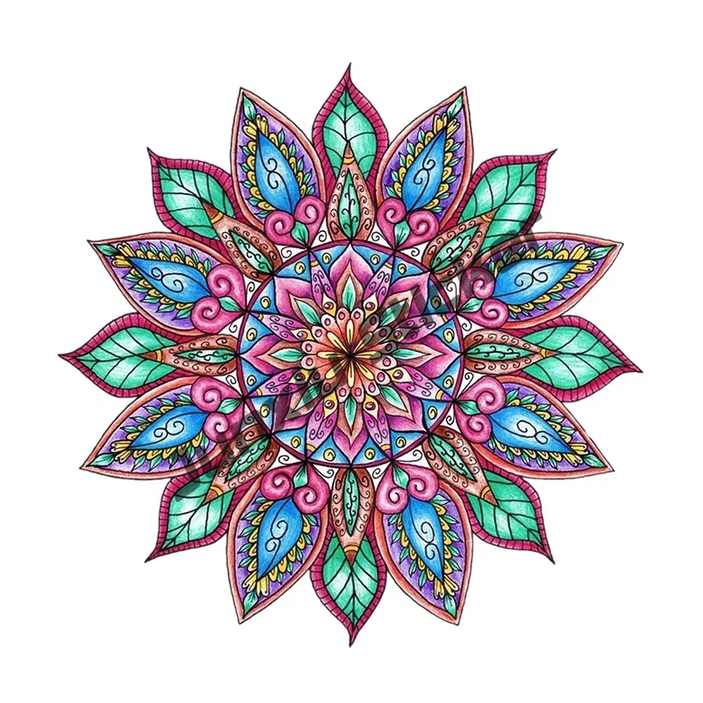 Mandala Flowers Decal Creative Car Sticker Yoga Mandala Sticker Accessories for The Car Accesssories Pickup Camper Laptop view 2