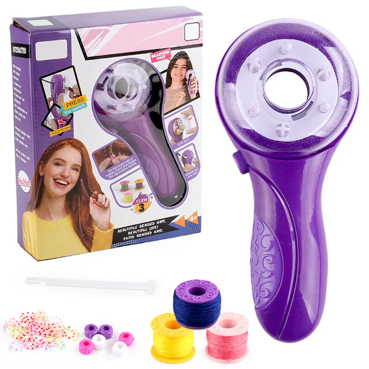 Electric Hair Braider Kit DIY Automatic Hair Decoration Braiding Tool Portable Hair Braiding Creative Kids Hair Braiding Toy