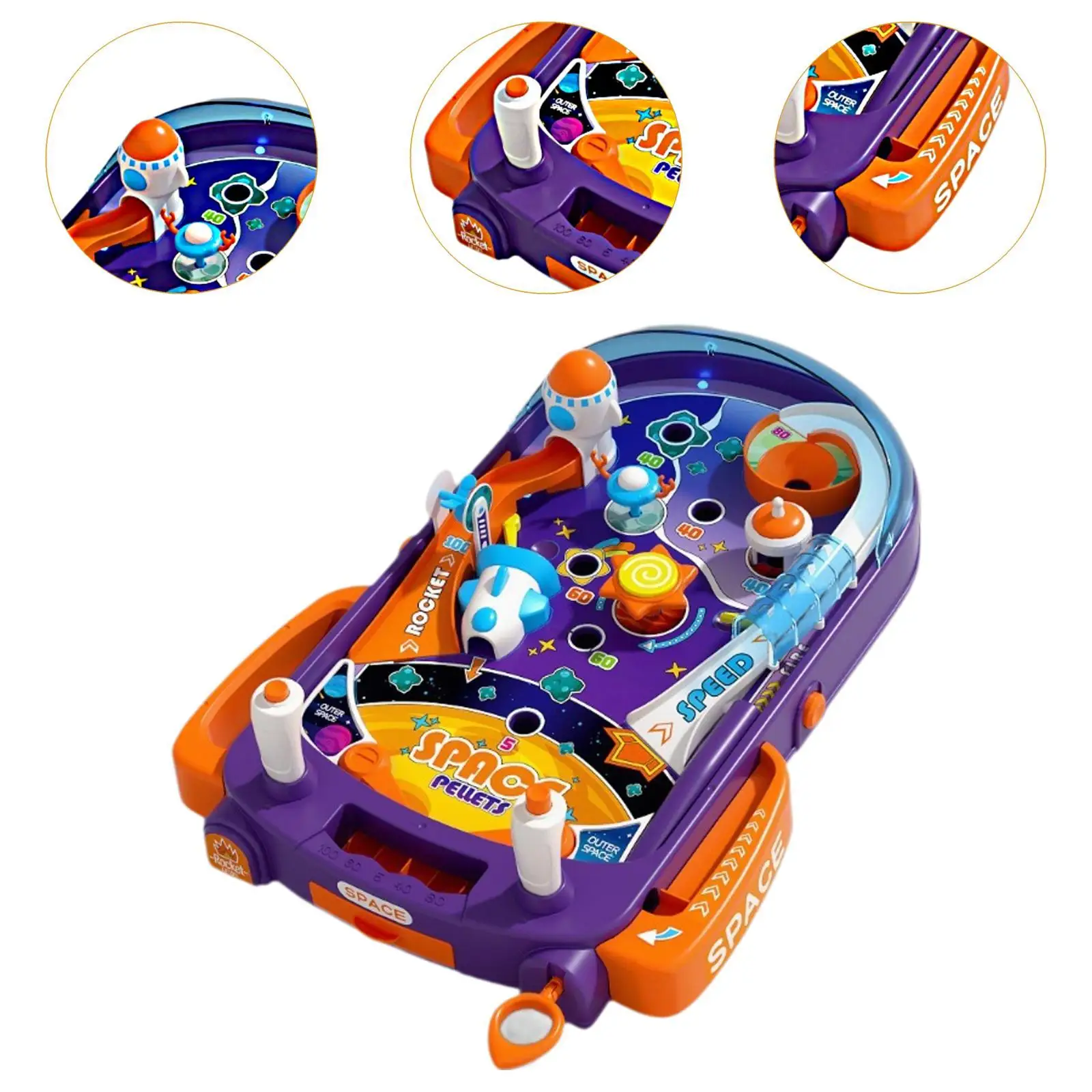 Flipper per bambini, gioco di flipper spaziale per bambini, interazione