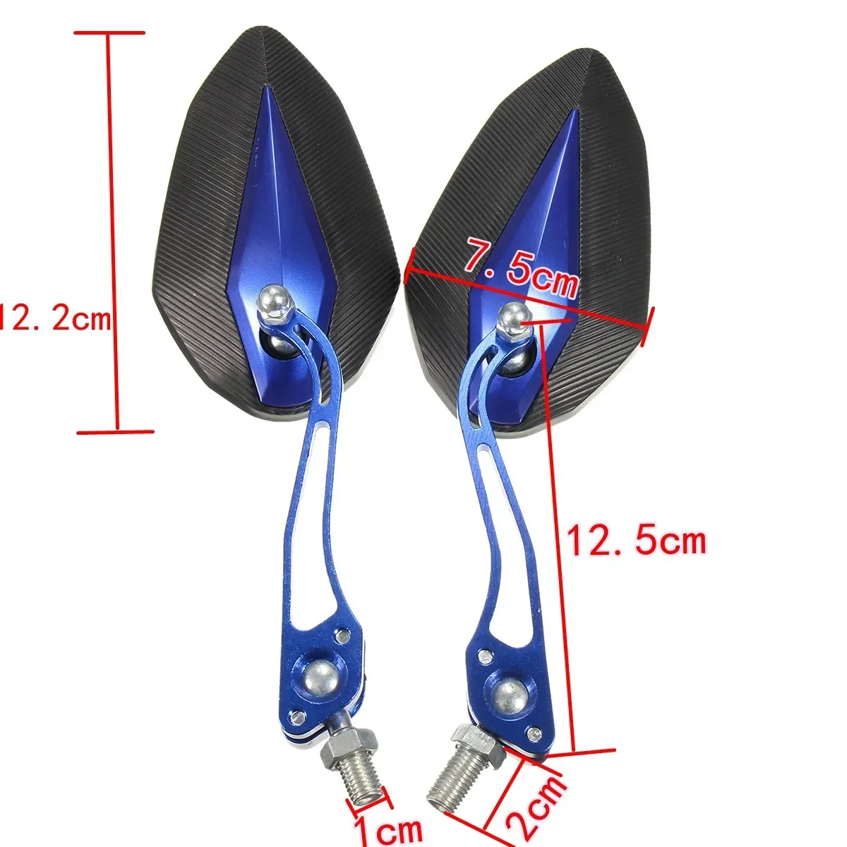 Universal Motorcycle Rearview Mirrors 2PCS 360 Degree Rotation Motorcycle Scooter Rear View Side Back Mirrors 8 / 10mm Screw