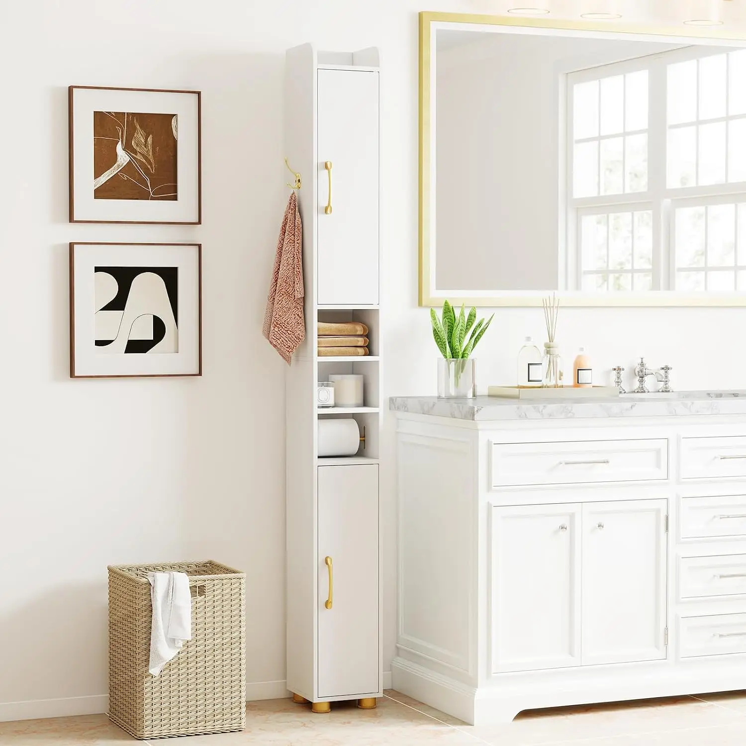 Slim Bathroom Cabinet 69.5