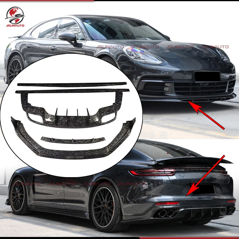 

For Porsche Panamera 2017-2024 Carbon Fiber Diffuser Rear Lip Auto Exterior Trim Door Side Skirts Premium Auto Aerodynamic Kit