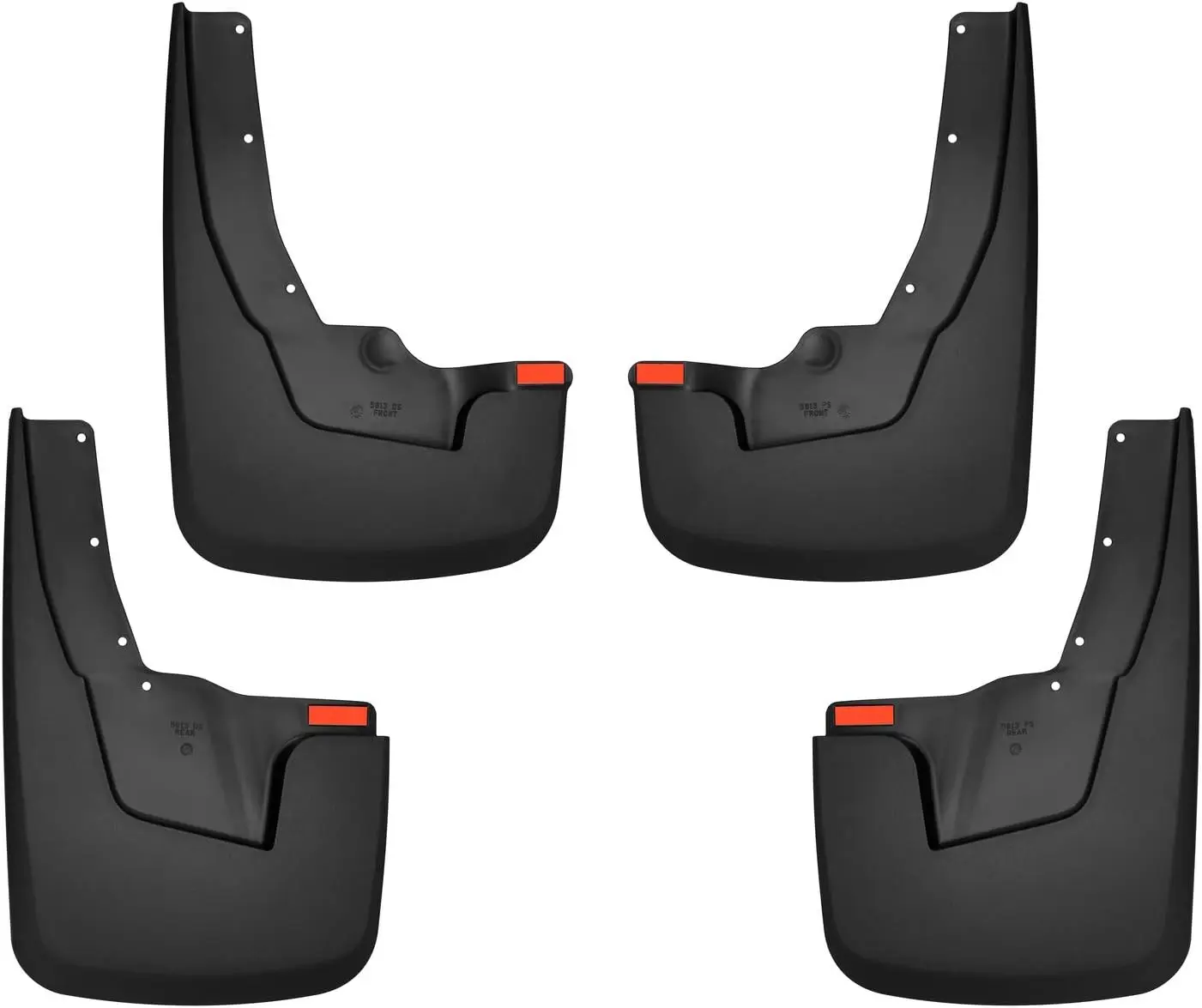 

Mud Guards Fit 2019-2024 Ram 1500 (New Body) w/ OEM Flares, Black, 4 Pc