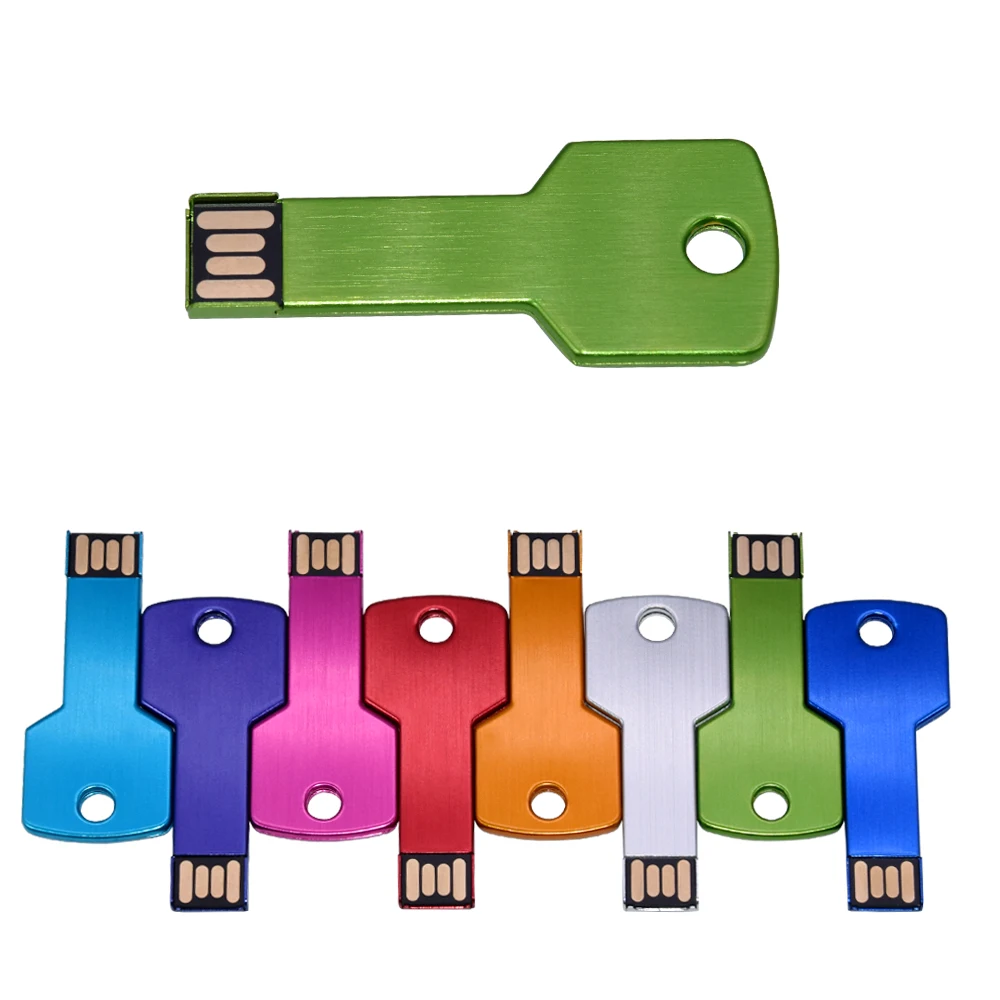 Clé USB étanche en métal de marque personnalisée, clé USB 100, 4 Go, 8 Go, 16 Go, 32 Go, clé USB, cadeaux de clé USB, logo gratuit de plus de 10 pièces, 2.0 pièces