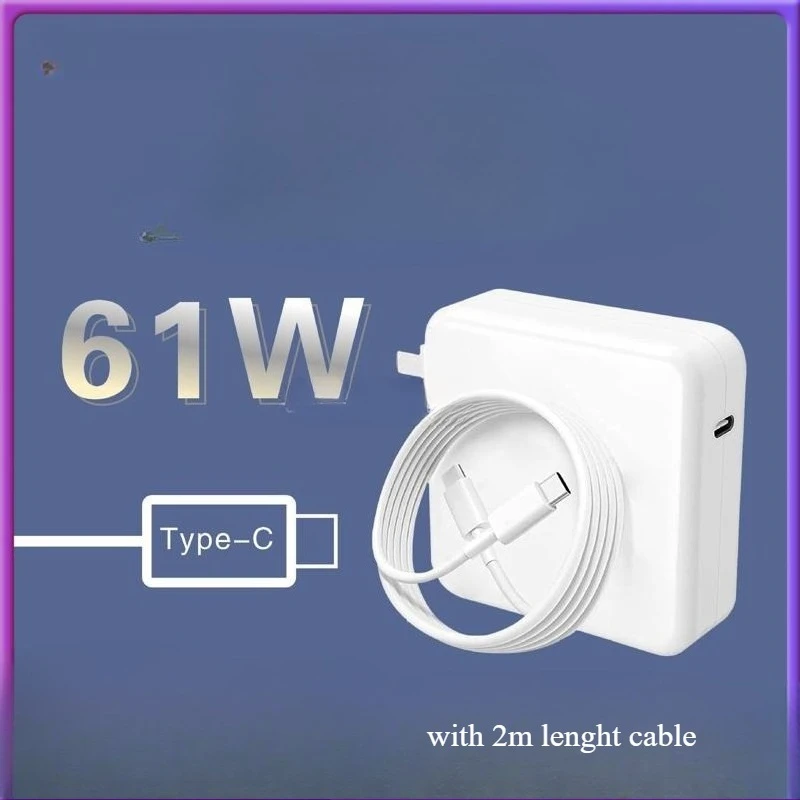

61W PD USB-C Fast Charger Laptop PC Type-c Power Adapter for Apple MacBook Air A2337 Pro 13 A1706 A1708 A2159 A1989 A2289 A2251