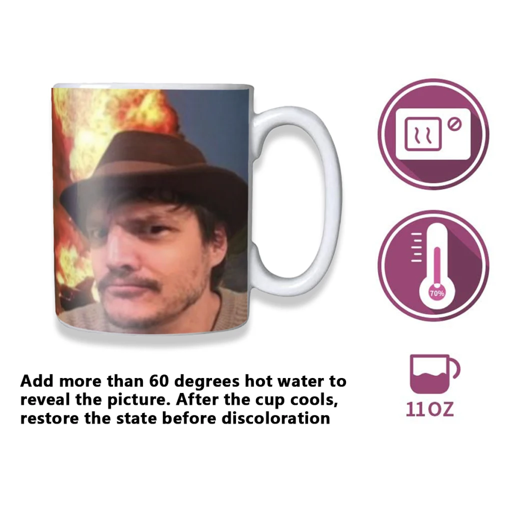 Jose Pedro Balmaceda Pascal Creativity Change Color Chang mug Ceramic mug Hot Coffee Cup Breakfast Cup mug Friend Gift