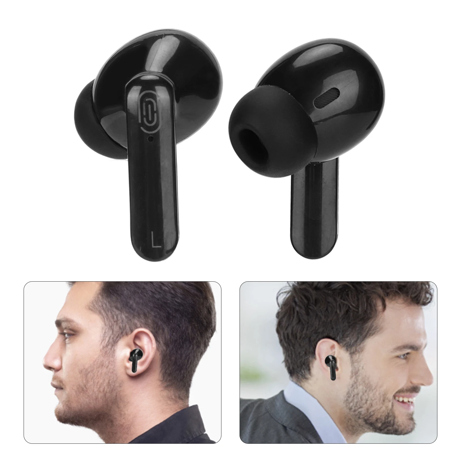 Dispositivo tradutor multifuncional para viagens e compras, Bluetooth Earbuds, 144 idiomas, preto