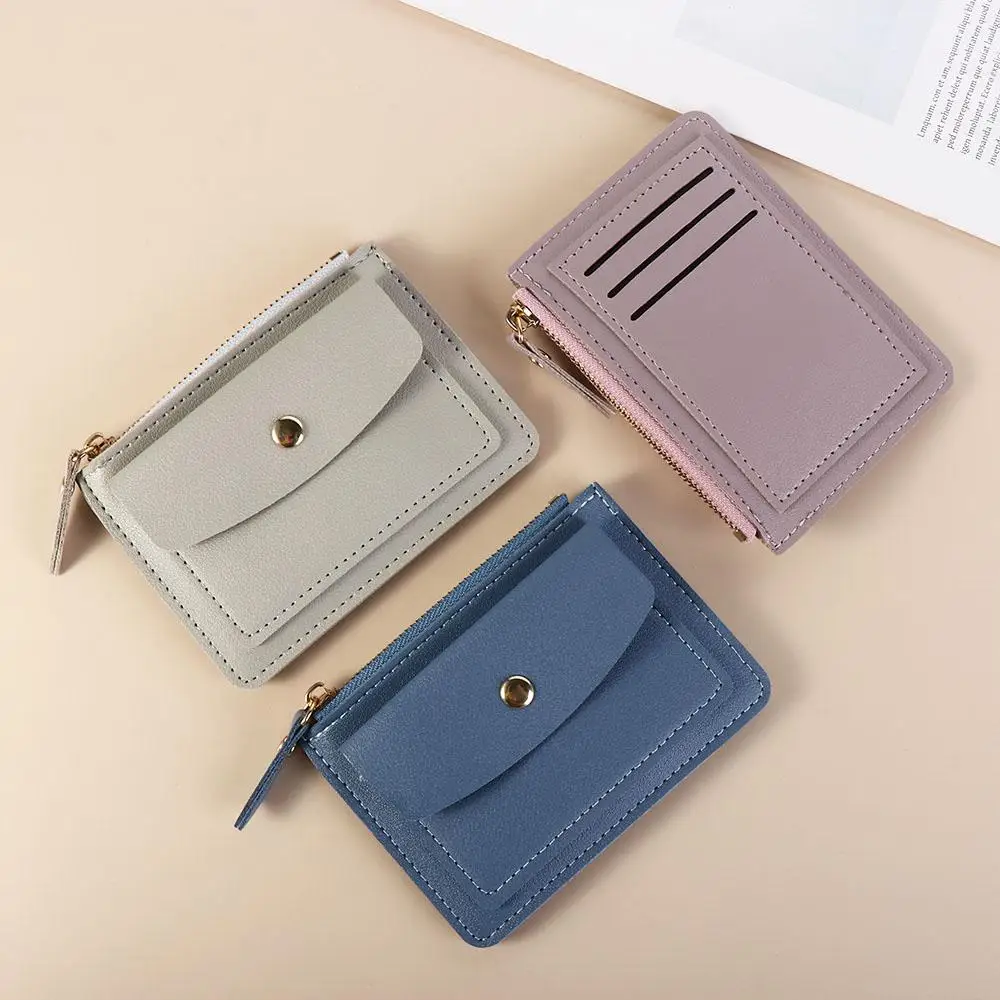 패션 다기능 가죽 동전 지갑 사각형 지퍼 잠금 장치 지갑 ID 카드 케이스 짧은 지갑 지퍼 짧은 지갑 여행용