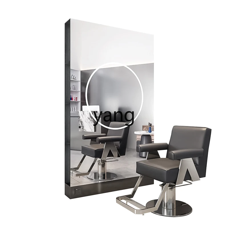 lmm Barber Shop Internet Celebrity Hair Salon Special Perm and Dye Cabinet with Stainless Steel Single and Double Sided Mirror