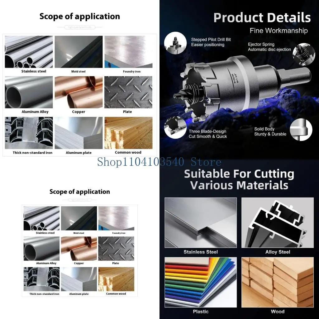 

02DC 100 -мм отверстие для новки отверстия алюминиевый корпус карбида карбида карбида пилы для стальной медной пластиковой