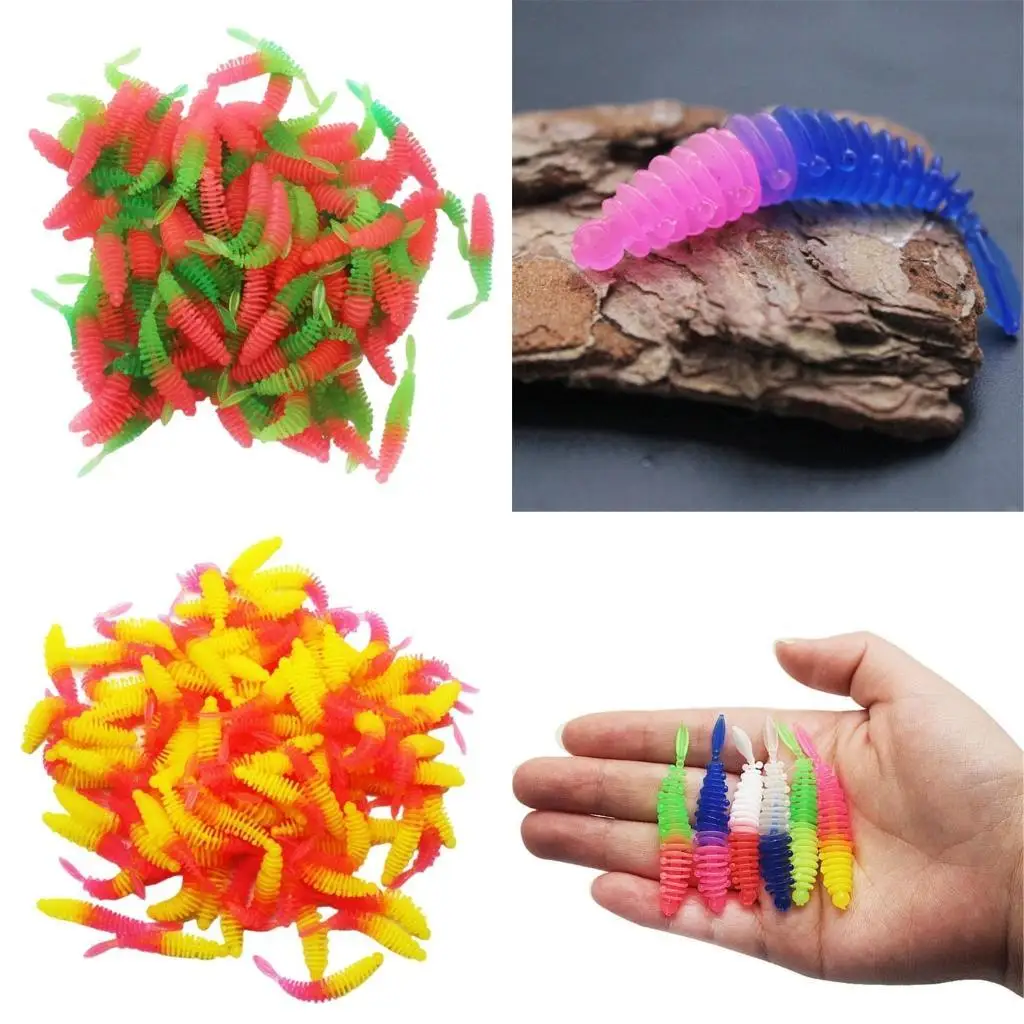 

R6FE 20Pcs Color Fishing Lures Slow Sinking Lures Fishing Simulations Loach Baits Set