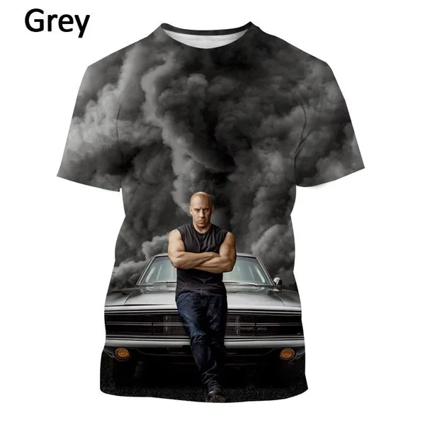 New Fashion Sexy Wonderful Vin Diesel Paul Cool Streetwear Short Sleeve Top The Fast and The Furious 3D Printed T-Shirt