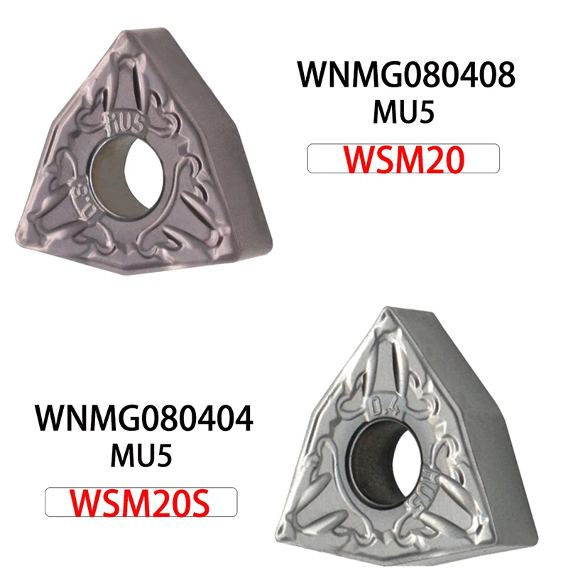 WNMG080408 MM5 WNMG080404 MU5 WSM20S Carbide Inserts High Quality External Turning Tool WNMG 080404 CNC Lathe Cutter Tools