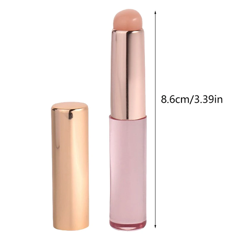 Pincel pequeño redondo de silicona para labios, pincel suave con cubierta, aplicación de lápiz labial profesional, herramientas cosméticas de maquillaje para niñas y mujeres