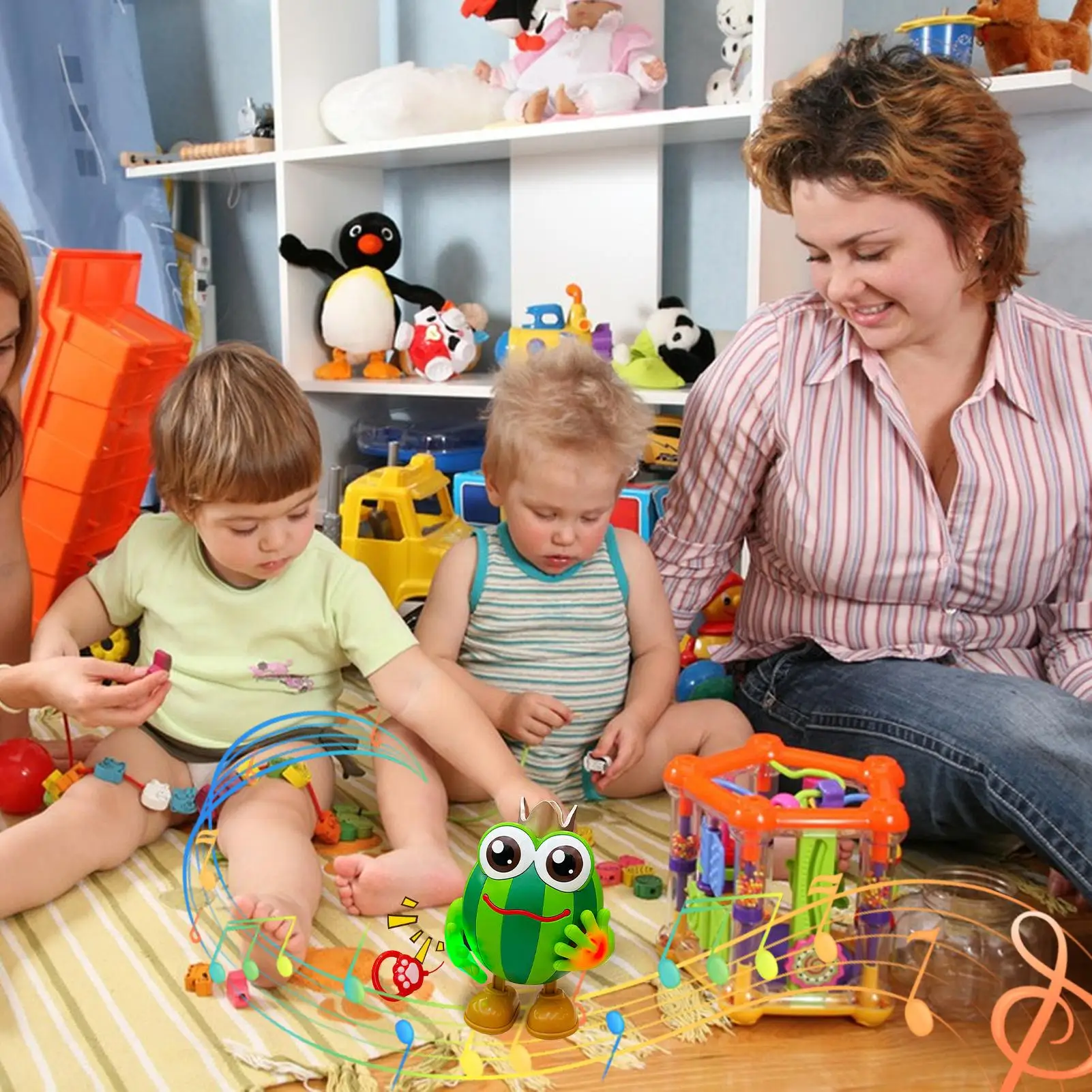 Dancing Toy Fruit Early Learning Robot Interactive Toy With Lights And Sounds For Preschool Birthday Boys Girls Party Home