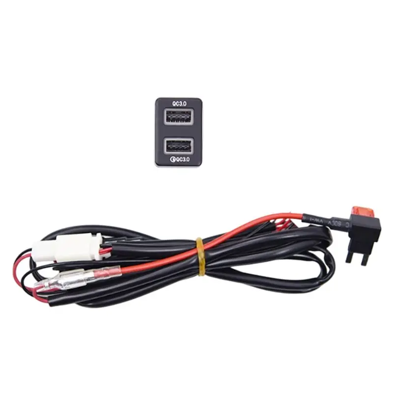 Reliable-Car Dual USB QC3.0 Fast Socket For Outlander L200 Triton Phone Charging Power Adapter Outlet