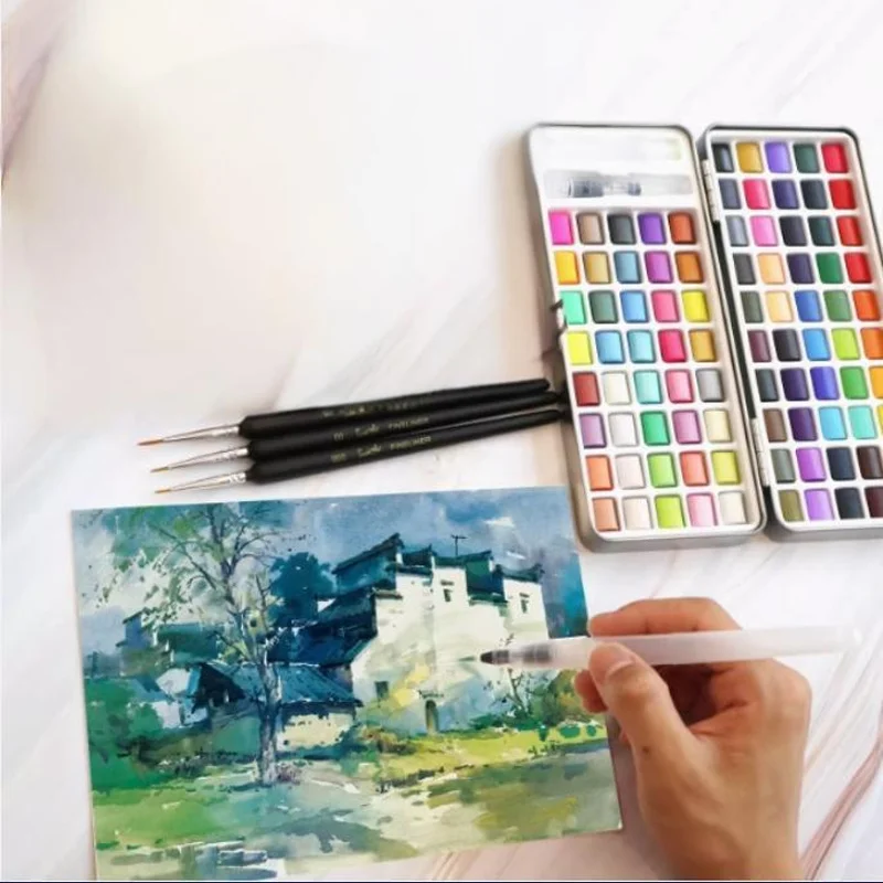 90 Color Solid Watercolor Set 2