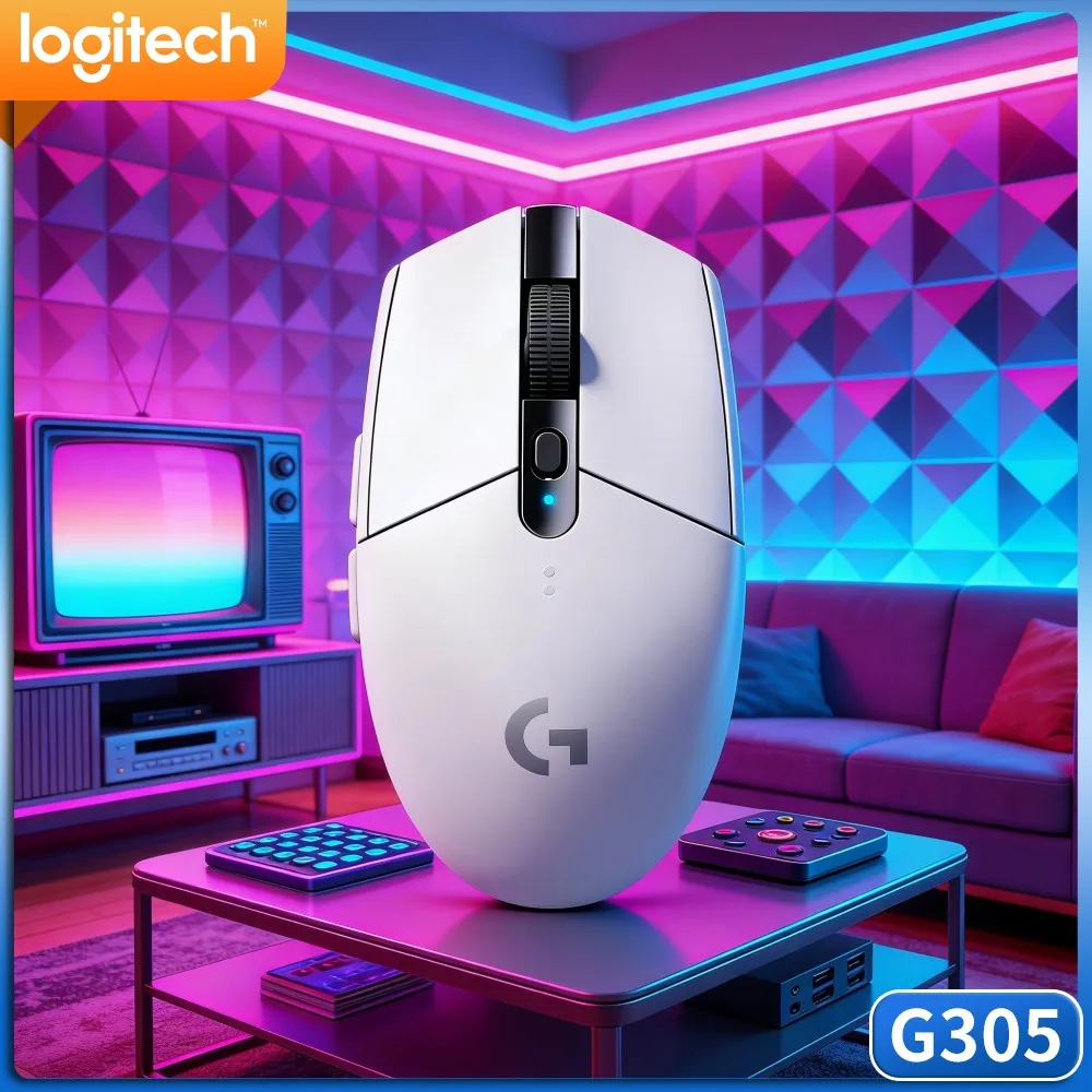 Logitech G305 LIGHTSPEED Competitive Game Mouse,HERO 12000 DPI,6 Configurable Keys,250H Battery Power,Compatible PC Mac Devices