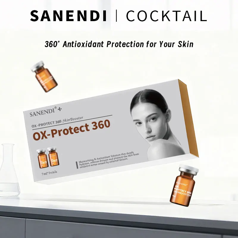 مصل كوكتيل معزز لامبولة الوجه ديرمابين ترطيب حمض الهيالورونيك مكافحة الشيخوخة الصباغ مجموعة العناية بالبشرة 7 مللي * 5 قوارير