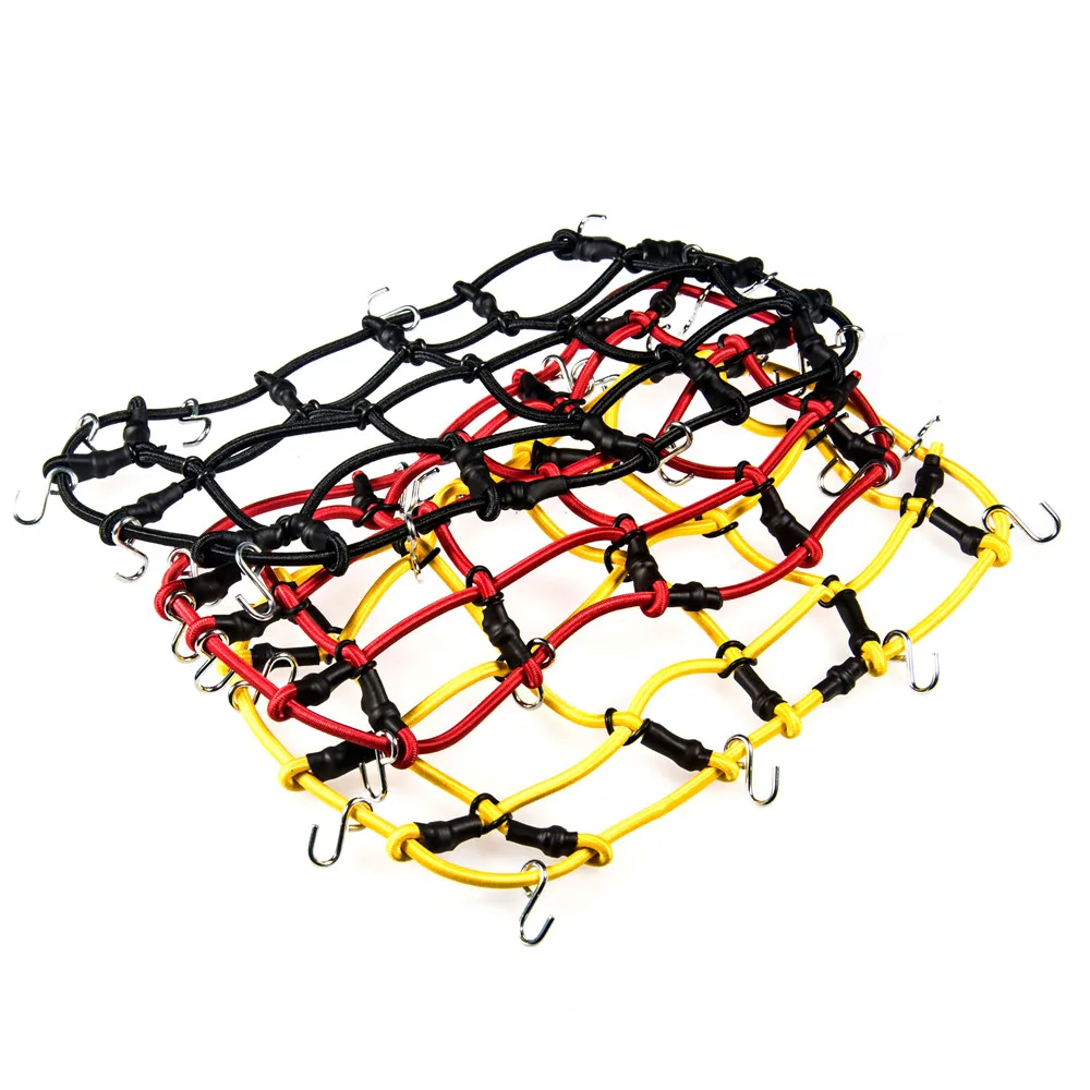 MIBIDAO Roof Rack Storage Elastic Rubber Rope Luggage Rack Net for Axial SCX10 TRX4 Tamiya 1/10 RC Car Truck Model Parts