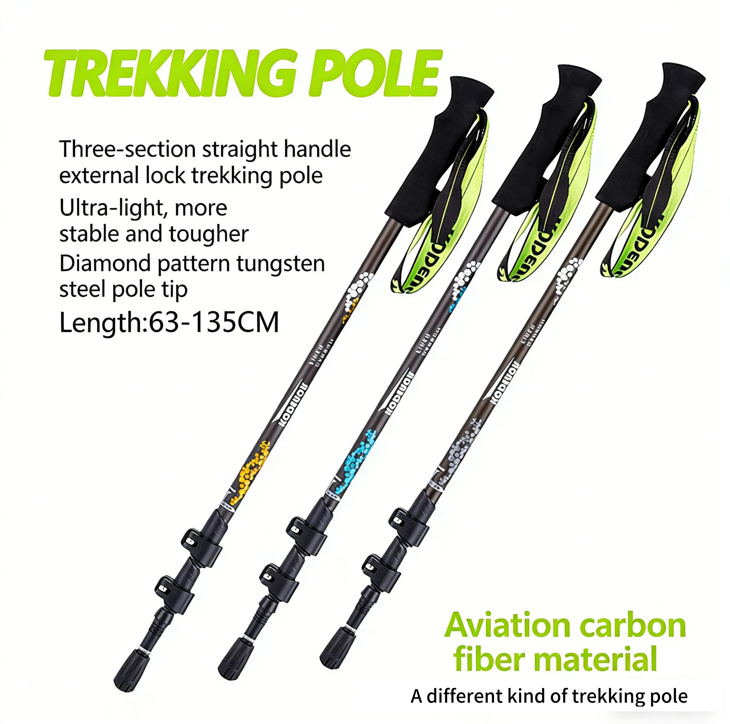 Bâtons de trekking en fibre de - Trekking Pole Carbon avis et prix