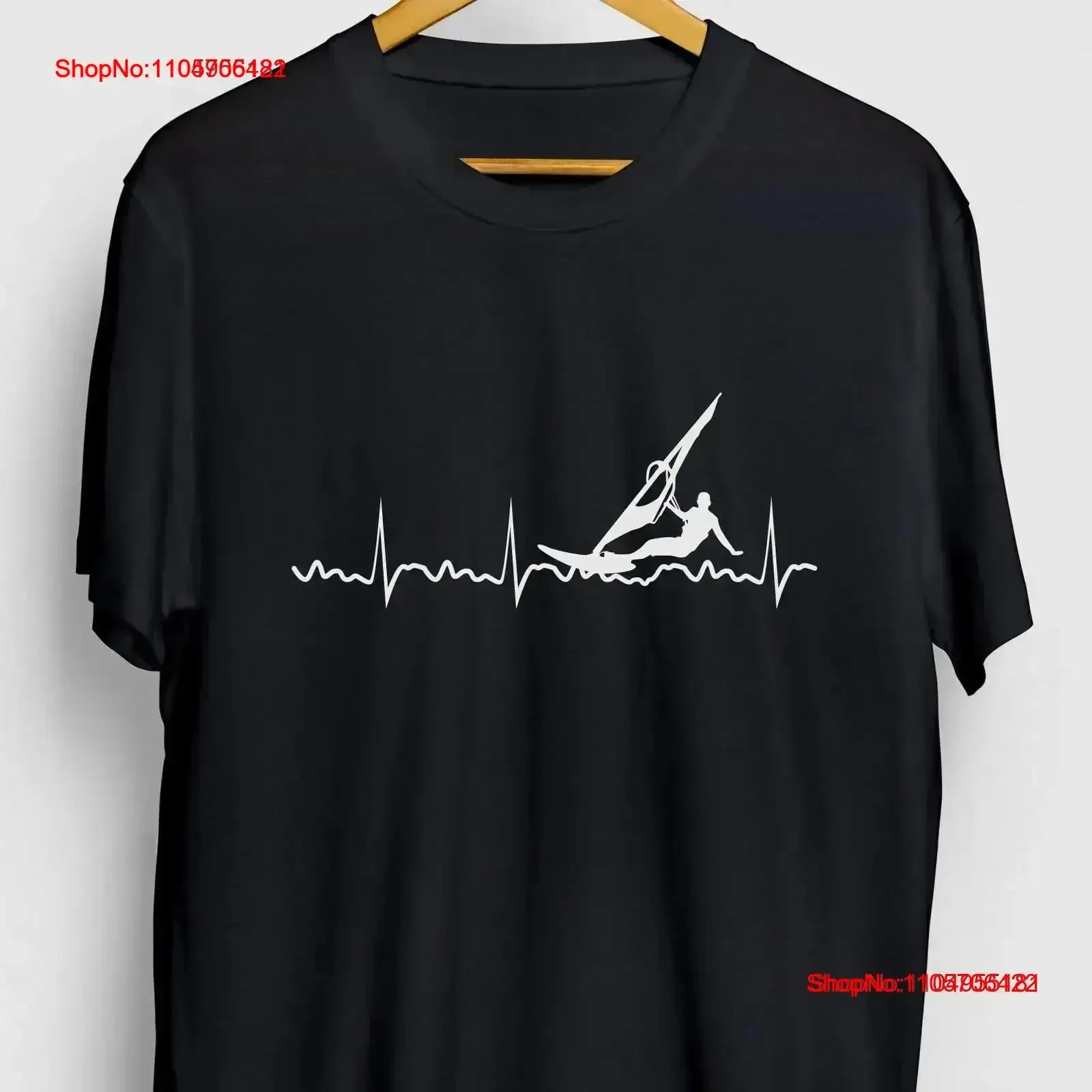 Windsurfing Heartbeat Windsurf Funny Kitesurf T Shirt tee Youth vintage Washed Versatile Comfortable Stylish homme vintage