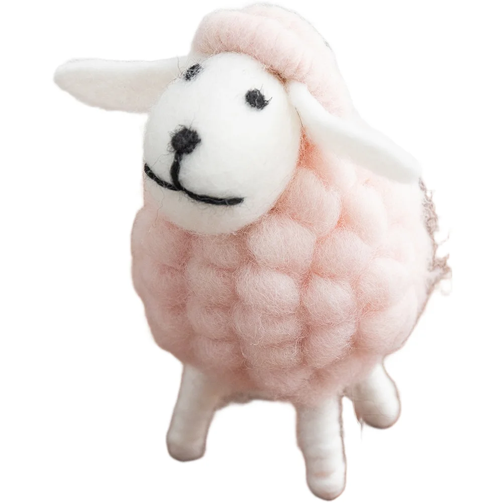 Christmas Table Accent Felt Sheep Ornament For Christmas Charming Appearance Vibrant Seasonal Colors Christmas