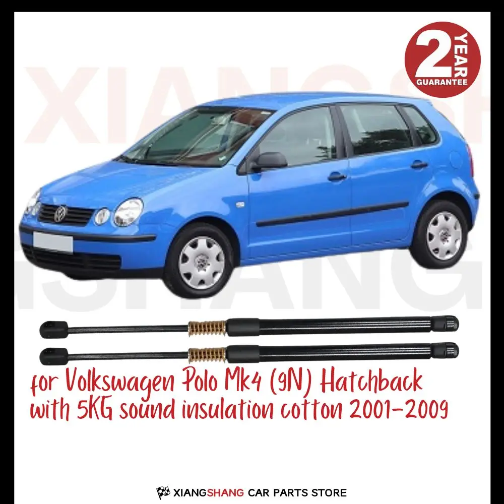 

2pcs Rear Tailgate Damper for Volkswagen Polo Mk4 (9N) Hatchback with 5KG cotton WITH SPRING Trunk Boot Gas Charged Gas Struts