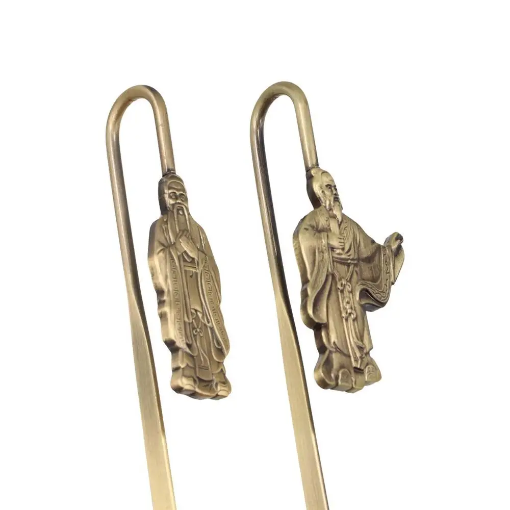 

Book Page Marker Confucius Bookmark Metal Book Paginator Ancient Statue Book Mark Reading Marking Vintage Page Marker Book Lover