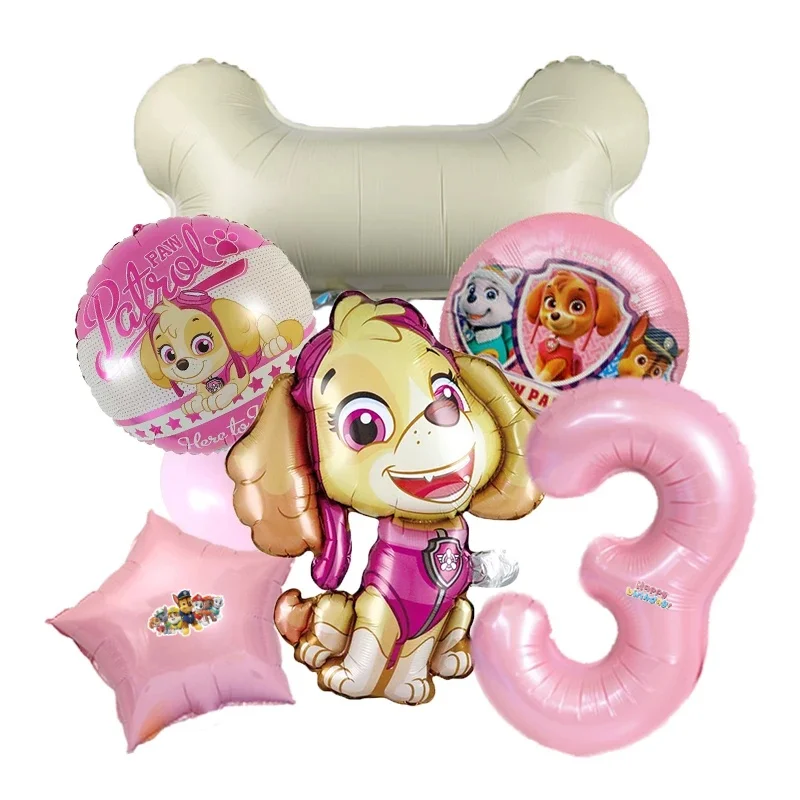 Cartoon Paw Patrol themed party decoration supplies Rescue dog aluminum foil balloon childrens Party Decoration & Supplies gift view 3
