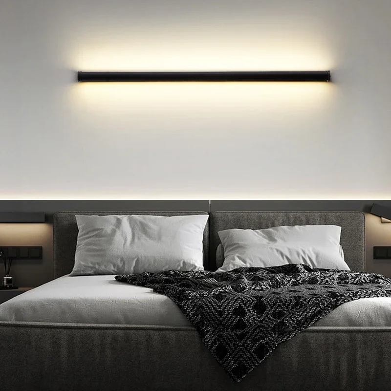 Imagem -02 - Moderno Minimalista Longo Led Lâmpada de Parede Iluminação para Jantar e Sala de Estar Decoração de Casa