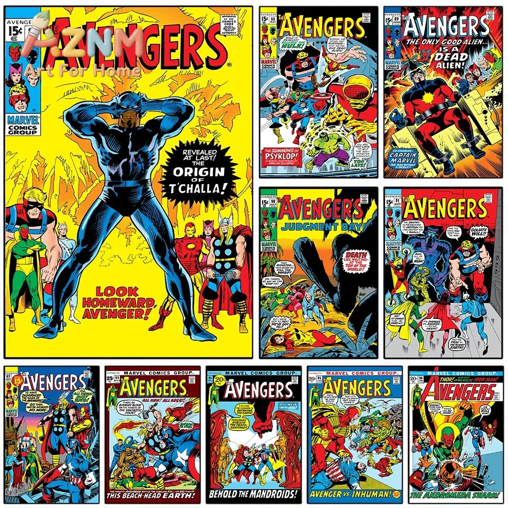 AZNM The Avengers #87 Look Homeward Avenger Comic Canvas Wall Art No Frame Vintage Superhero Print Poster Home Wall Decor