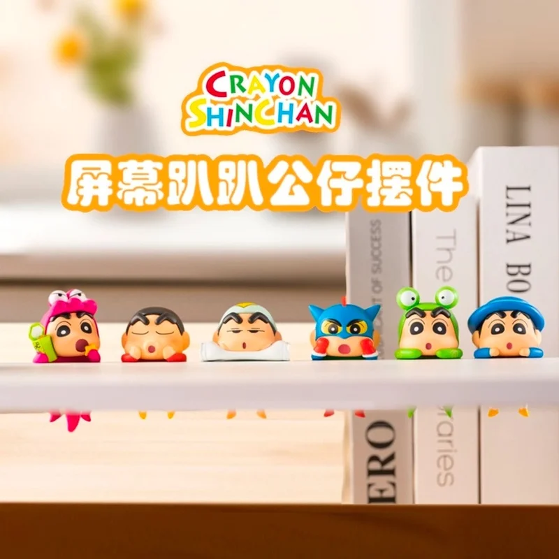 정품 크레용 신짱 애니메이션 피규어 펜던트 히퍼스 휴대폰 자동차 장식 스크린 파티 인형 장식품