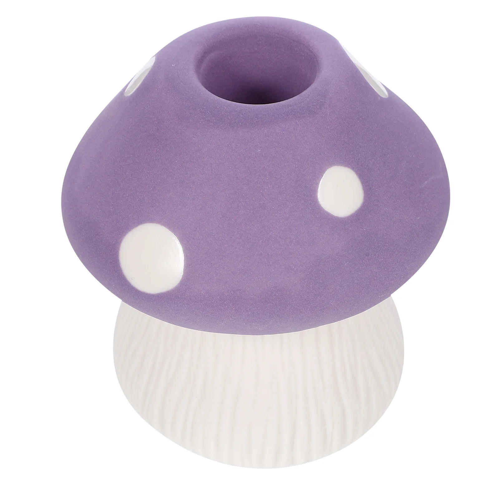 

Decoration Ceramic Candlesticks Mushroom Modeling Holders Delicate Craft Tabletop