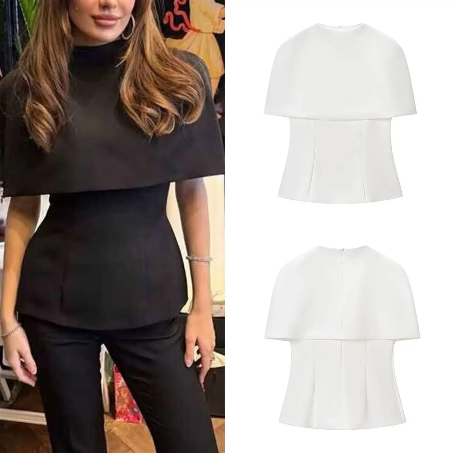 

2026 New Women's Summer Fashionable Minimalist Versatile Two-Color Tube Top Shawl Two-Piece Set High Waist Seasonal Apparel
