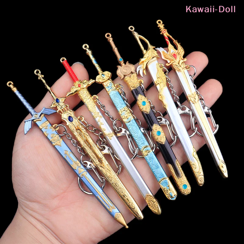 

[DO]1Pcs Unopened Blade Pendant Keyring Zinc Alloy Metal Of Famous Ancient Funny And Quirky Toys Charms Gifts[DO]