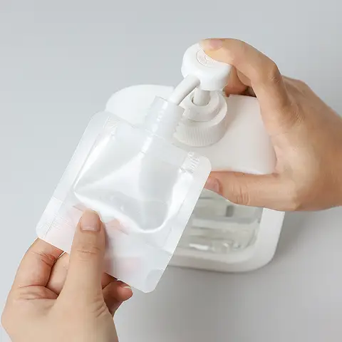 6 크기 30-250ml 로션 디스펜서 가방 여행 재사용 가능한 파우치 샴푸 액체 누출 방지 리필 형 화장품 포장 보관 계속